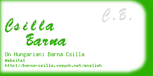 csilla barna business card